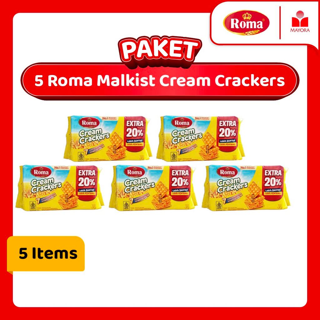 Roma Malkist Cream Paket 5 Roma Malkist Cream Crackers Malkist Cream Crackers