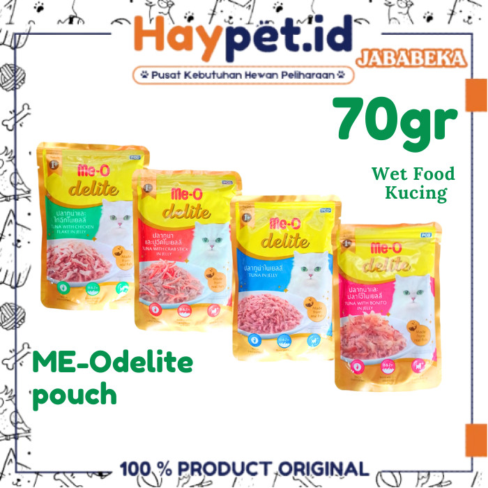 MEO delite pouch premium 70gr all variant meo wet food