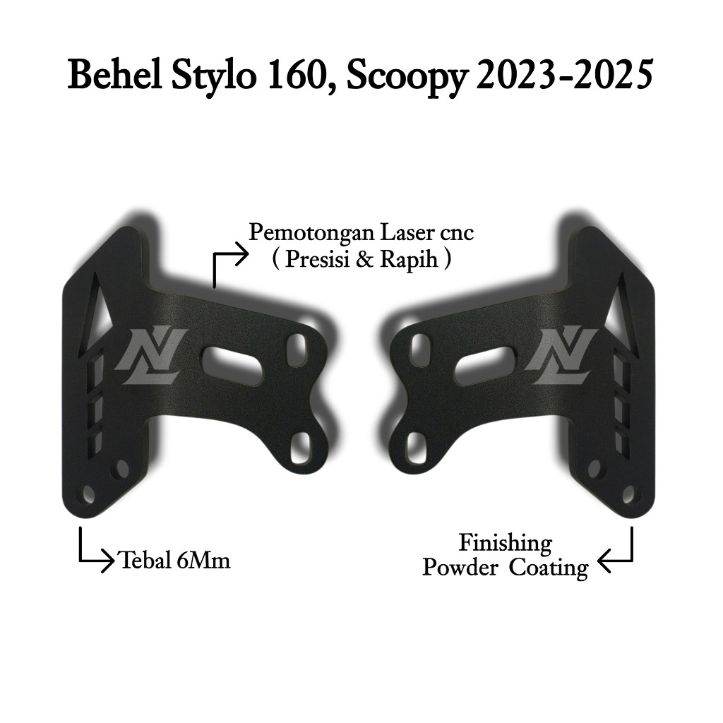 Breket Behel Stylo 160 PNP Scoopy Bracket Behel Belakang Aksesoris Motor Variasi Stylo, Scoopy