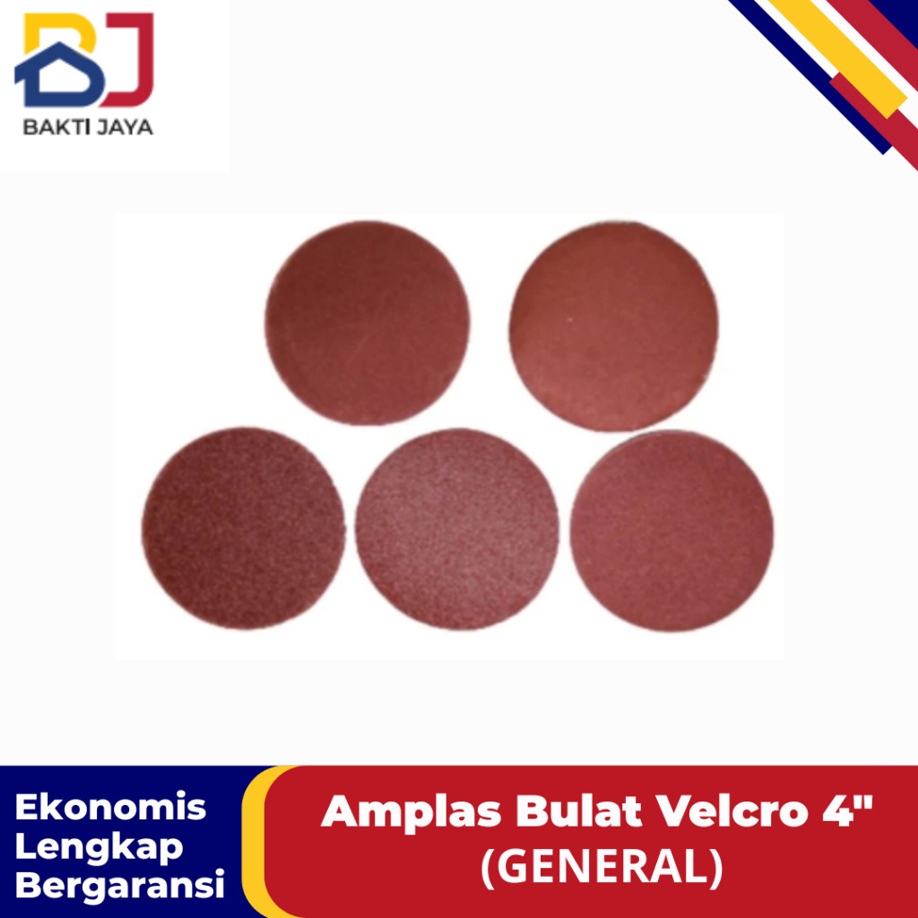 Amplas Bulat Velcro / Amplas Kayu 4" / Amplas velcro o