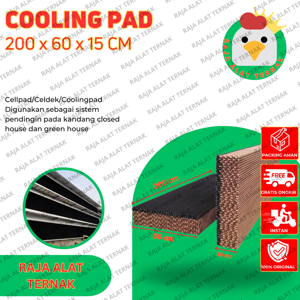 Cooling Pad Celdek Celpad Pendingin Kandang Ayam Green House 200 x 60 x 15 cm