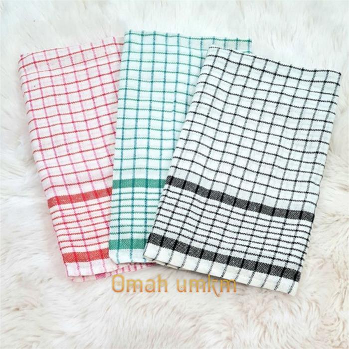 3 PCS - SERBET PUTIH KAIN LAP PIRING MAKAN -  SERBET MEJA DAPUR