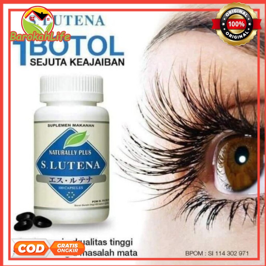Slutena Suplemen Kesehatan Mata Suplemen Perawatan Mata S Lutena 100 SOFT GELL HITAM S.LUTENA Asli J