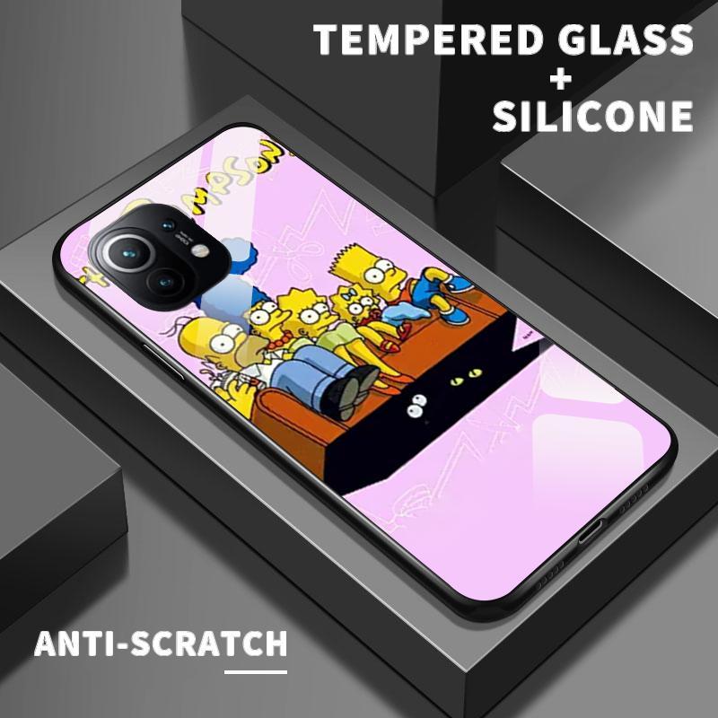 Case Hp Xiaomi Mi 11 Lite 5G NE 12 Tempered Glass Silicone Unik The Simpsons Casing Soft