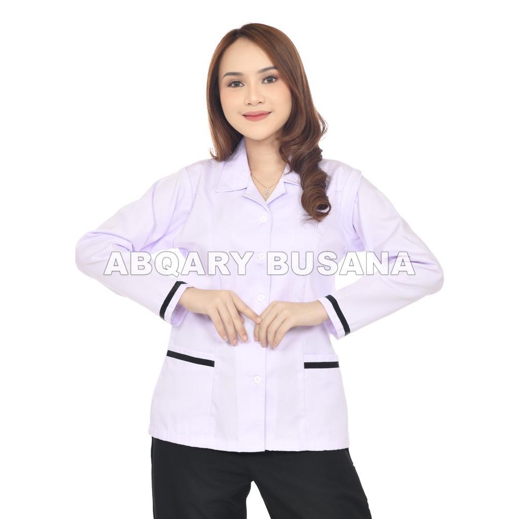 Kemeja Dinas Putih Wanita Tebal - Baju PDH PNS Cewek | Kemeja Putih PNS Wanita | Seragam Putih PNS, 
