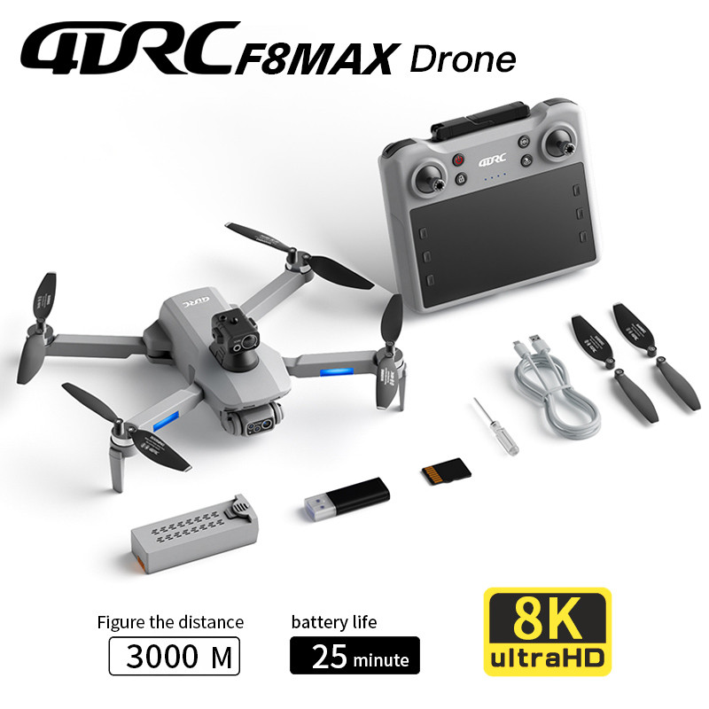 F8 MAX GPS Drone Professional 8K Camera 5G WIFI FPV Drone Avoing Obstacle with Large Screen Brushles