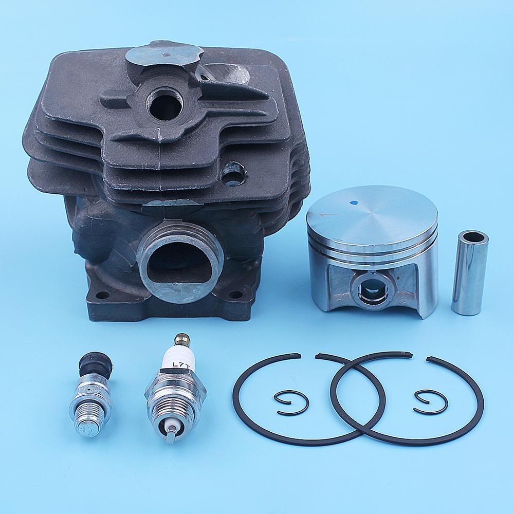 52mm Cylinder Piston Top End Engine Kit For Stihl MS382 MS382C MS 382 Chaaw Spark Plug Decompression