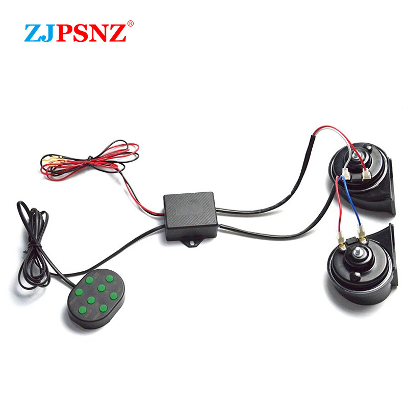 Klakson Udara Musikal 12V 8 Nada, Klakson Siput Elektrik untuk Kendaraan, Sepeda Motor, Mobil dengan