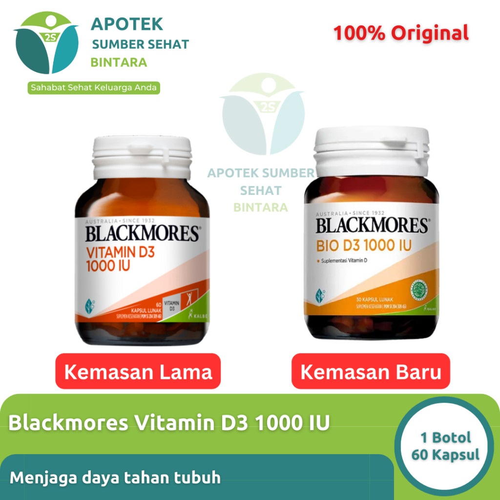Blackmores Vitamin D3 1000 IU BPOM Kalbe