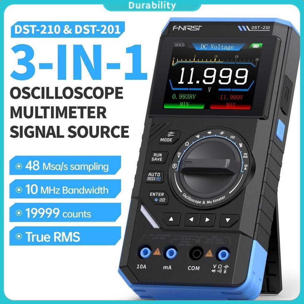 FNIRSI Digital Oscilloscope 3in1 Multimeter Signal Generator 3000mAh - FNIRSI DST-210