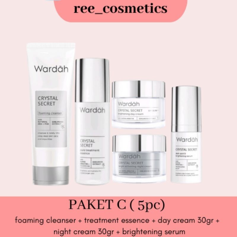 Wardah Crystal Secret 1 Paket A Paket Lengkap Komplit Skincare Wardah Mencerahkan