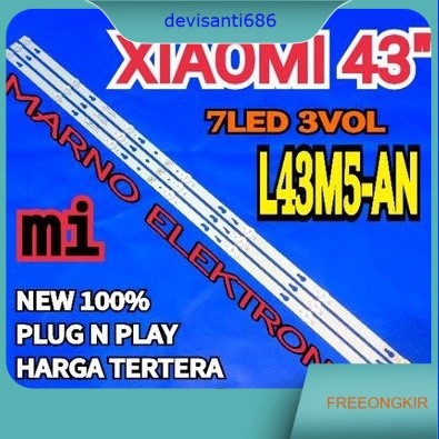 BL BACKLIGHT LED TV XIAOMI MI L43M5-AN 43 INCH L43M5 AN L43M5AN XIOMI MI L43M5-AN