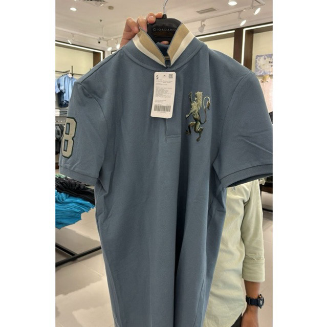 PESTA RAHMADAN POLO NEW SHIRT GIORDANO LION 3D MEN'S ORIGINAL BLUE MIRAGE NeW | KAOS KERAH KAOS POLO