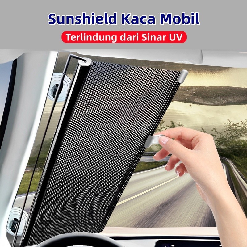 Tirai Mobil Kaca Samping / Matahari Hordeng Roll / Car Sunshade Tirai Pelindung Panas Mobil Model Ro
