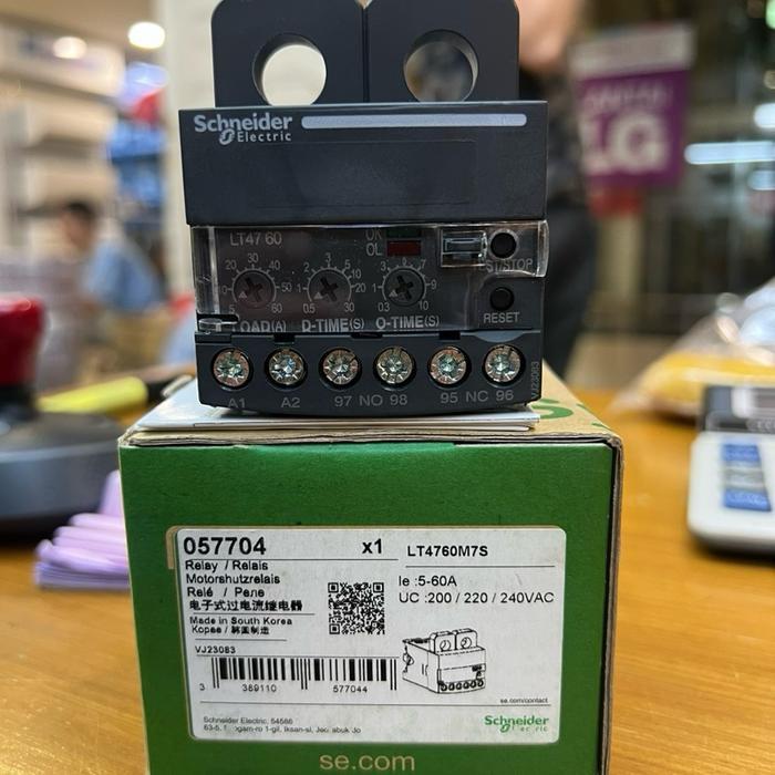 Schneider LT4760M7S Over Current Relay 5-60A 200-240Vac
