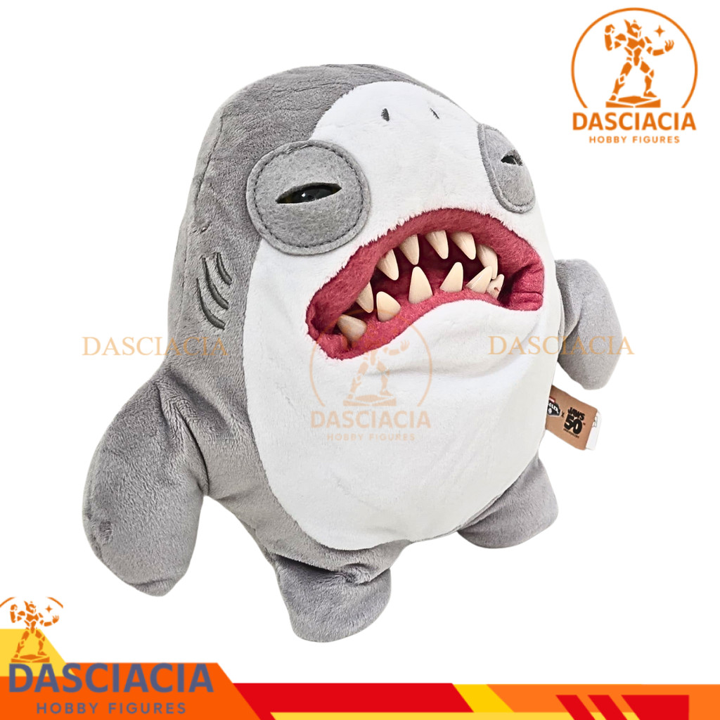 Boneka Fuggler Great White Shark Funny Ugly Monster The Jaws 50th Plush - Boneka Hiu lucu