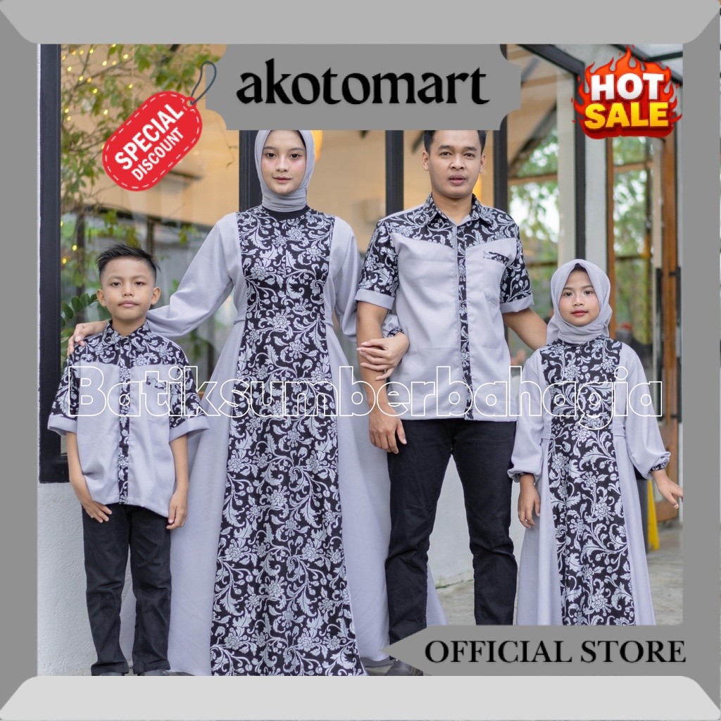 Couple keluarga syari muslimah dress gamis couple baju couple pasangan gaun pesta muslimah batik cou