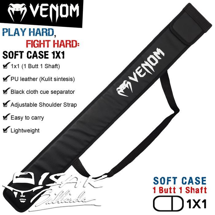 Venom Soft Cue Case 1x1 - Vinyl Tas Ransel Stik Billiard 1Butt 1 Shaft