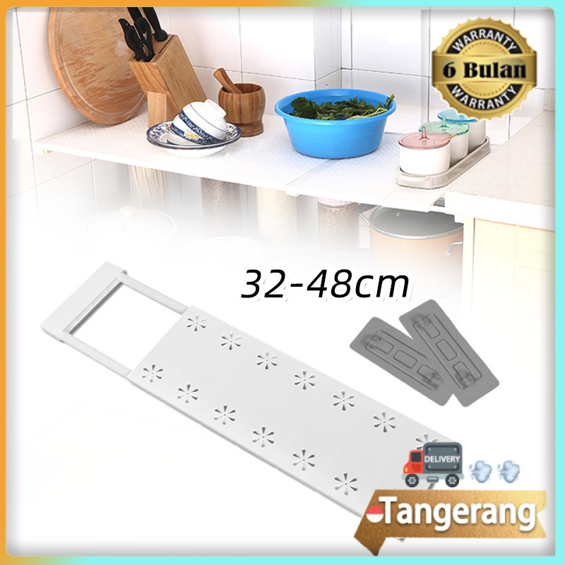 Sekat Lemari Fleksibel Naik Turun Partisi Lemari Portable Plastik Penyekat Lemari Adjustable