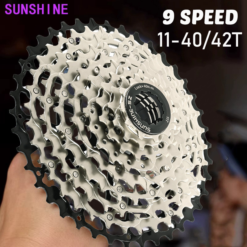 SUNSHINE cassette 9 speed Mountain Bike cassette 9v 11 40T 42T Sprocket Bicycle Freewheel for Shiman