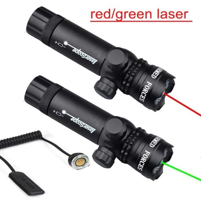 Laser Scope Red/ Green Dot Senapan Angin Nyala Titik Warna Merah Hijau - LASER MERAH