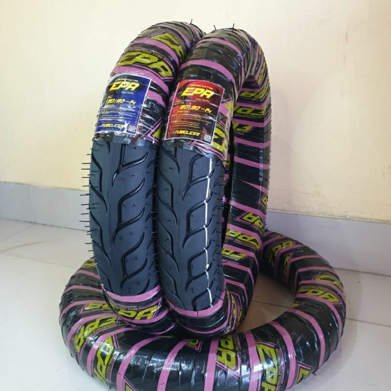 Ban Motor Tubles Matic BEAT VARIO SPACY MIO XEON X-RIDE Ukuran 80/90 & 90/90 Ring 14 MERK EPR