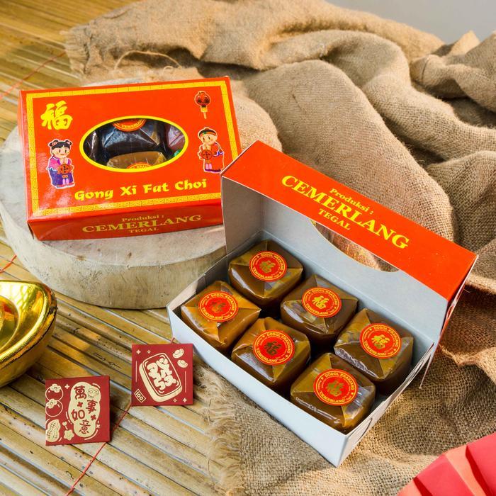 Kue Keranjang Dodol Keranjang Nian Gao Imlek1dus Medium Ori 6pcs Cemerlang Halal - Original [terlari
