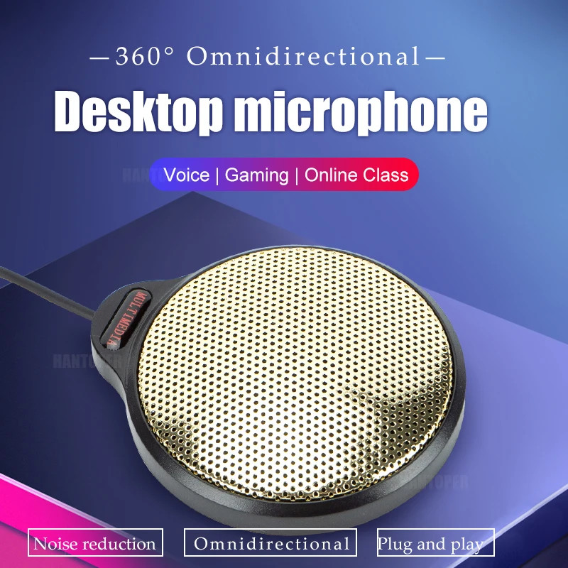 Microphone Metting Rapat 360 Derajat Conference Mic Omnidirectional 3.5mm Jack Zoom Meeting Skype Go