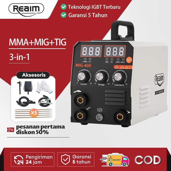 Mesin Las MIG 400 JUMBO REAIM REAIM Mesin Las murah Inverter 3-IN-1 MIG-400 Mesin Las Listrik trafo 