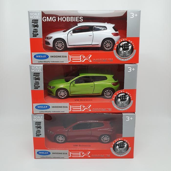1:36 WELLY NEX VOLKSWAGEN SCIROCCO VW Diecast Miniatur Mobil Mainan - Merah