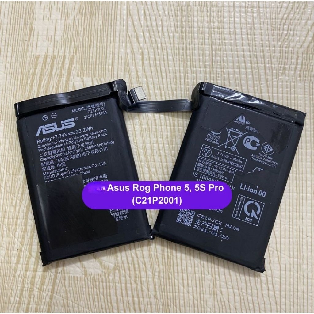 Batre Baterai HP ASUS ROG Phone 5s ZS676KS Model Battery Batrei C21P2001