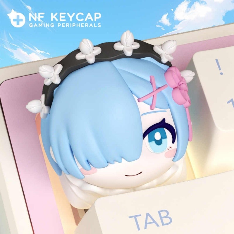 Rem Anime Individuality Creative Art Custom Key Cap Rem Esc Stereo Resin Key Cap Anime Girl Anime Pe