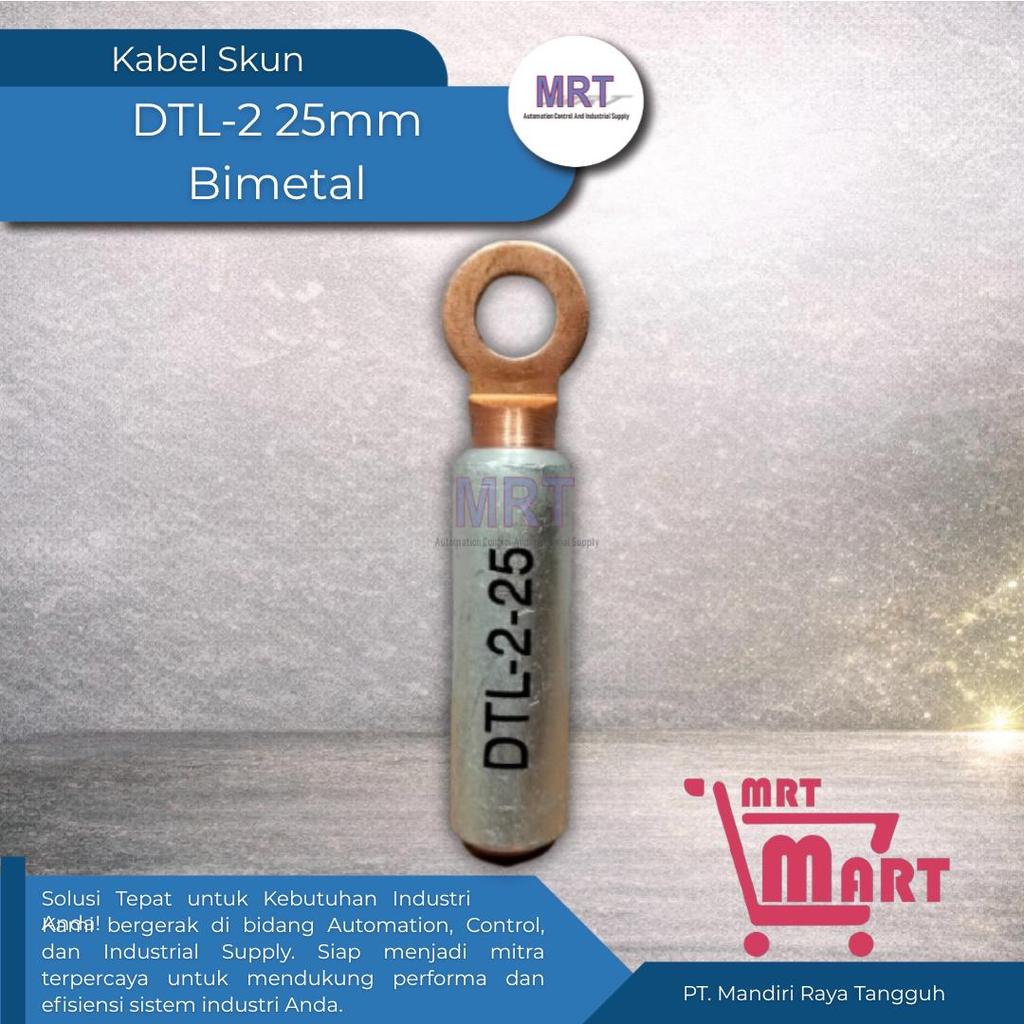 Skun Kabel DTL-2 25mm Bimetal Lug – Skun Tembaga Aluminium 25mm untuk Kabel Power & Panel Listrik