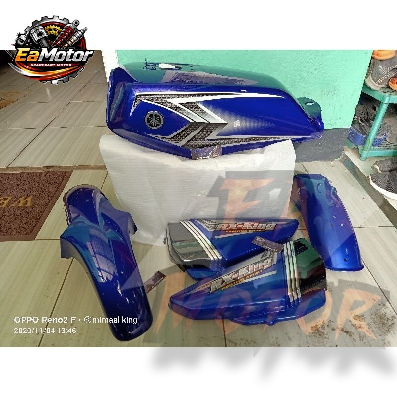 body bodi tengki tangki set rx king 2004 biru full emblem