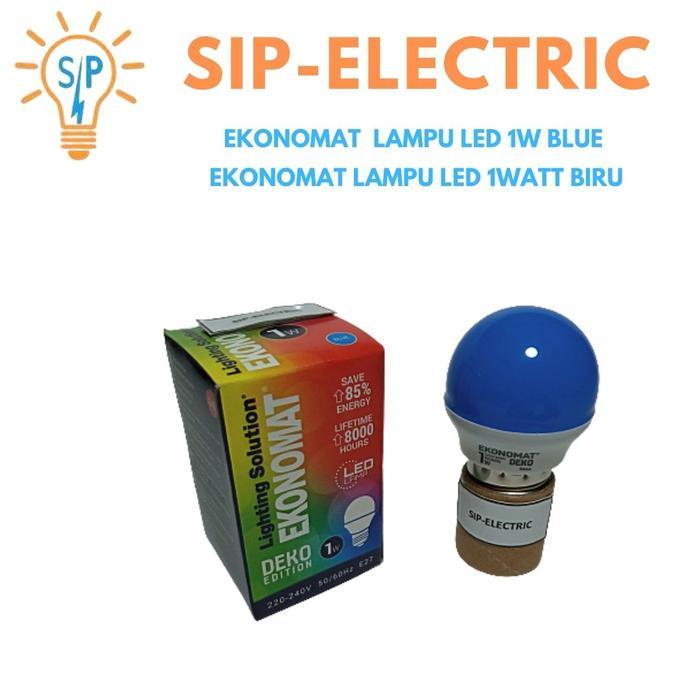 EKONOMAT LAMPU LED 1W BLUE / EKONOMAT LAMPU LED 1WATT BIRU