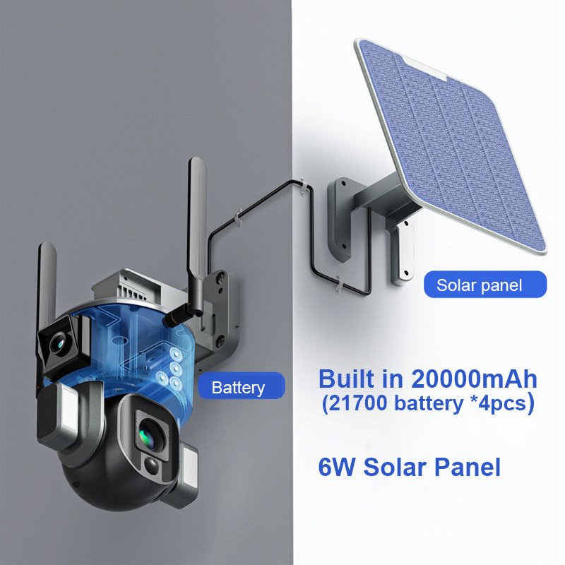 40 Megapixel IP 10x Optical Zoom WIFI Outdoor 4g Solar Powered Battery SIM IP Outdoor Solar Panel CC