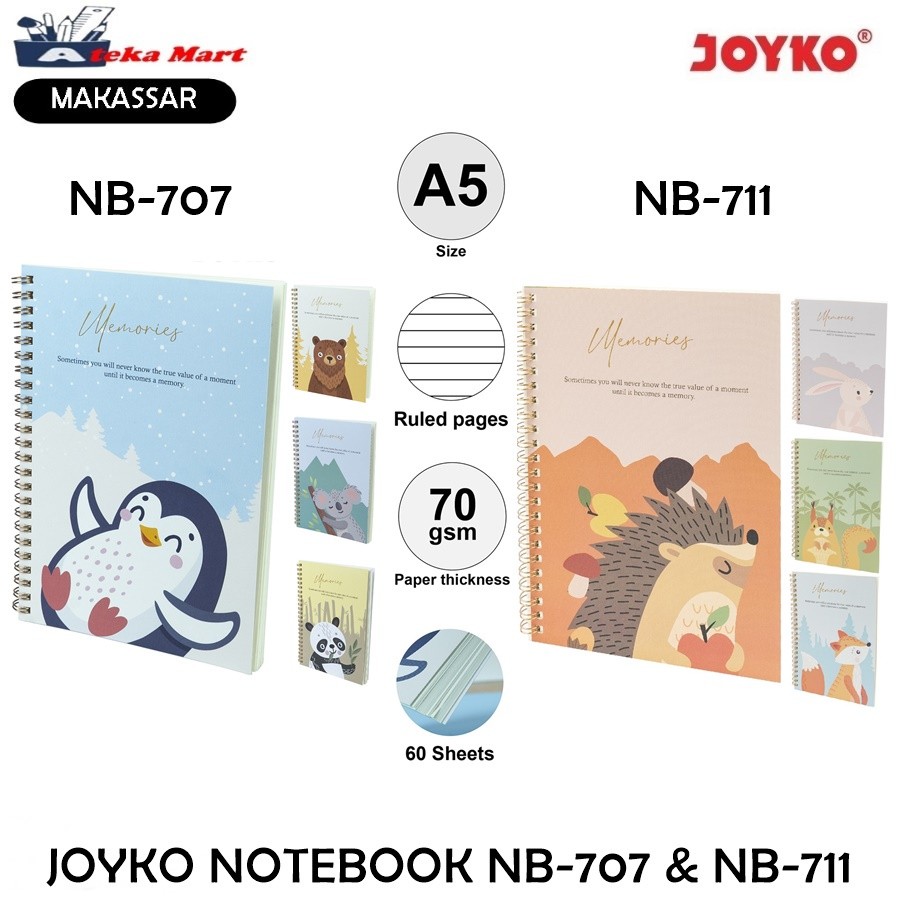JOYKO NOTEBOOK SPIRAL NB-707 NB-711 BUKU CATATAN