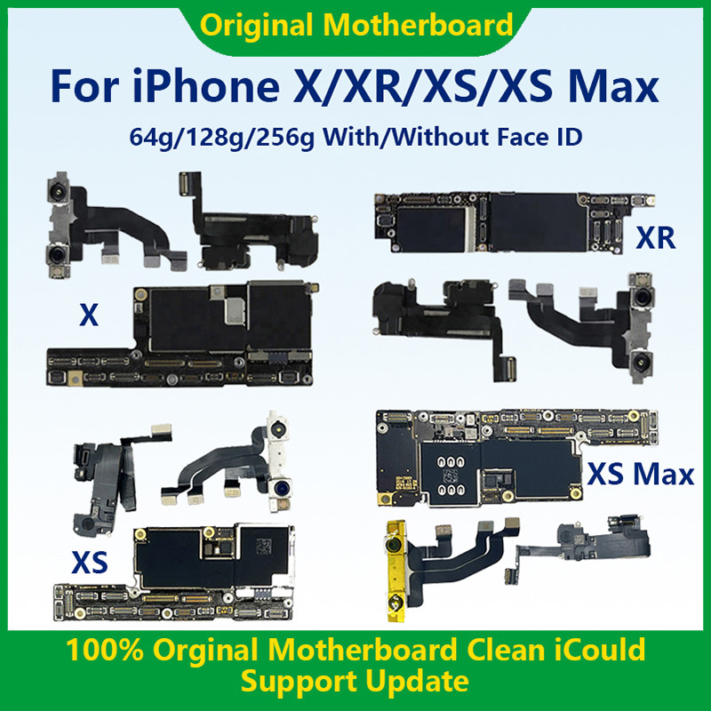 Fully Tested 100%Working Mainboard For iPhone X/XR/XS/XS Max With Face ID 64g/256g Cleaned iCloud An