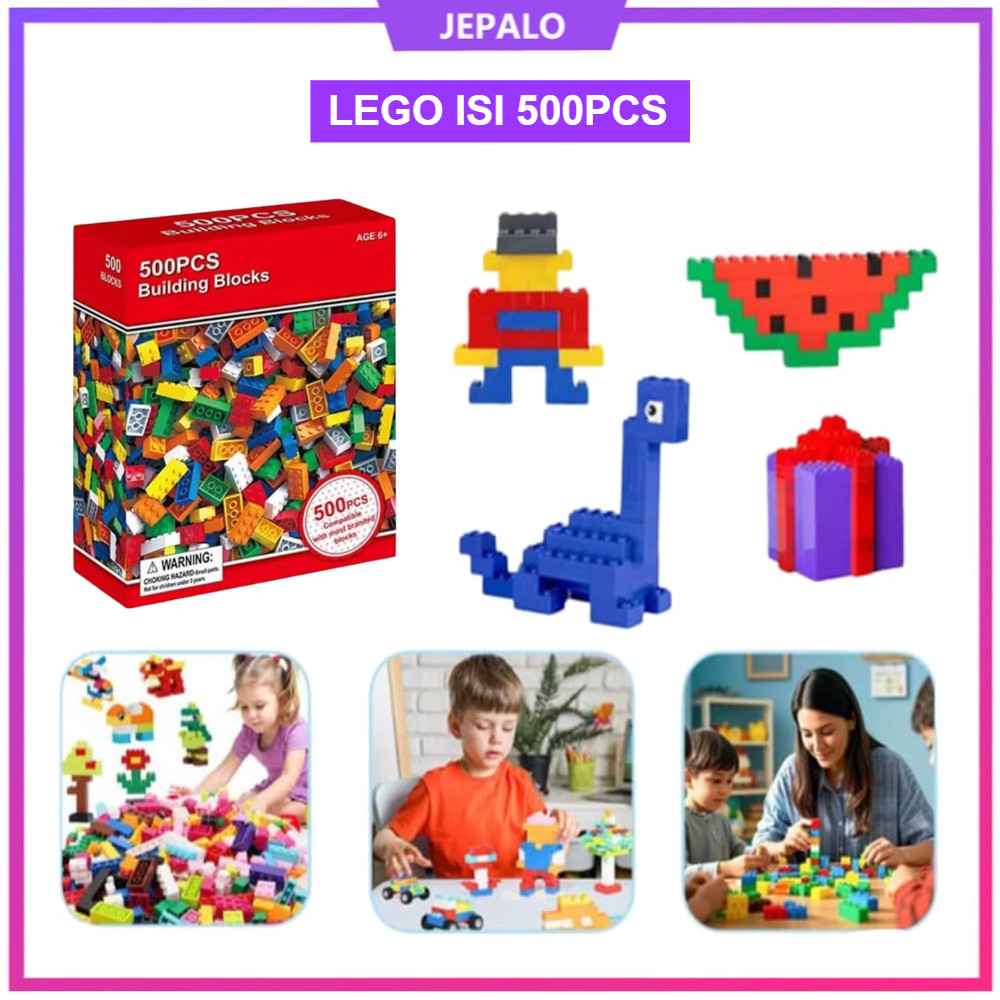 Building Block Isi 500 PCS / Mainan Edukasi Anak  / Brick Kecil / Mainan Lego Block Bangunan / Lego 
