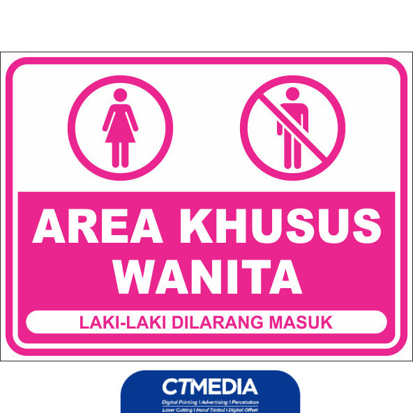 STICKER AREA KHUSUS WANITA ACP 3mm