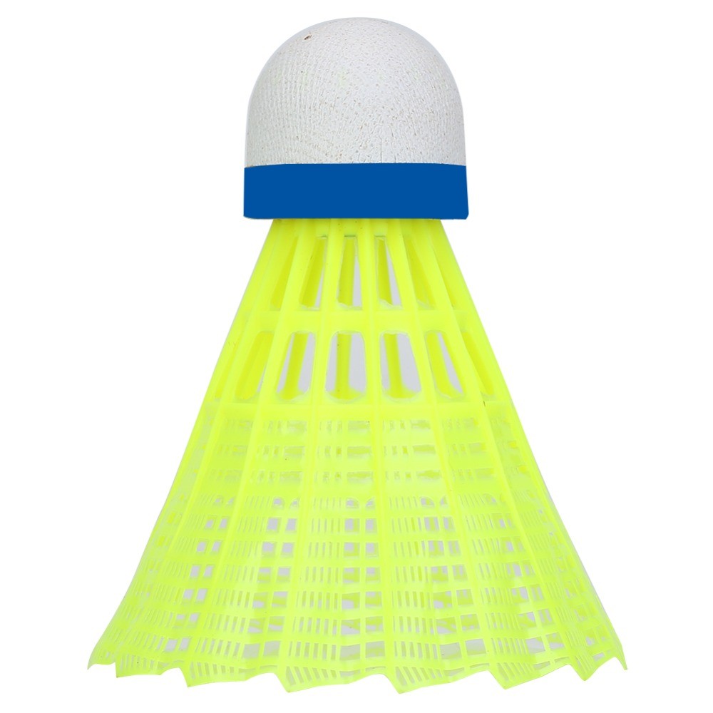 6pcs Yellow Badminton Shuttlecocks Lightweight Durable Construction Nylon Shuttlecocks Polygonal Pla