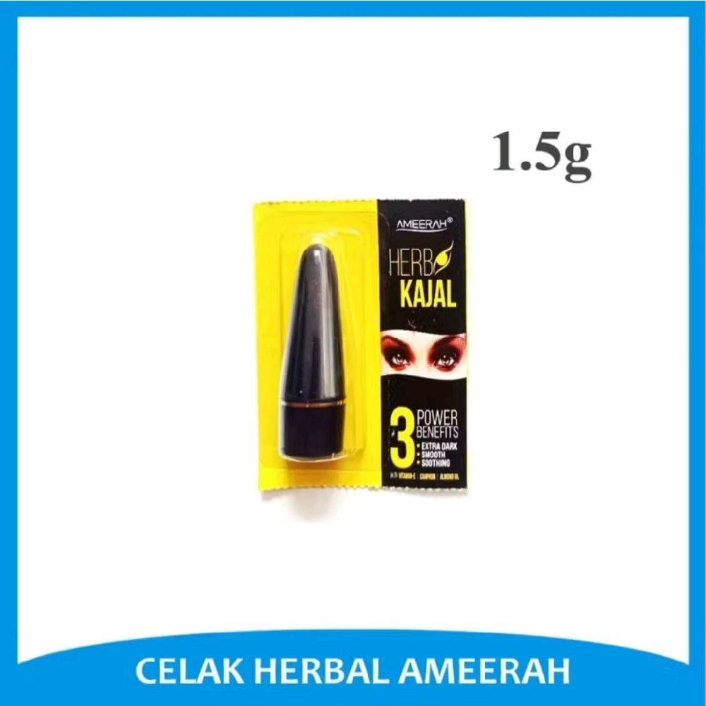 Celak Ameerah Kajal Halal  Eyeliner Mata Hitam BPOM