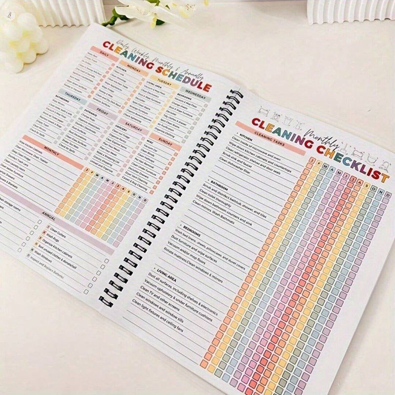 ADHD Cleaning Planner Bundle – Includes Home Cleaning Schedule, Weekly, Monthly, Year-Round Cleanlin