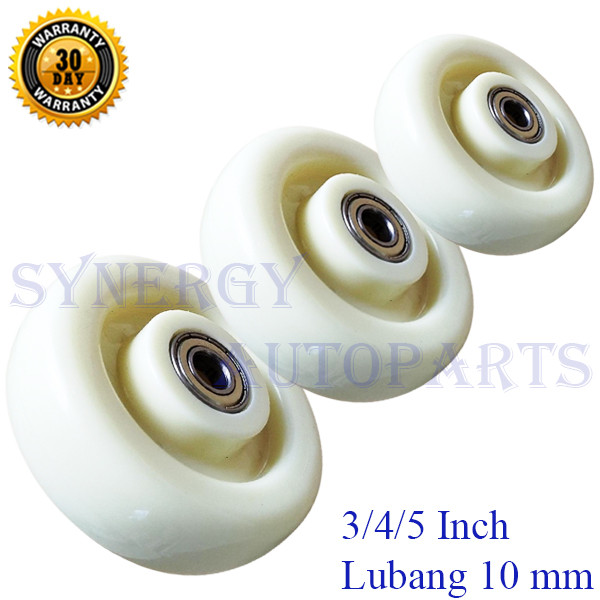 Roda Nylon Wheel Only Medium Duty Double Bearing Trolley Etalase Lori 3" 4" 5" Inch - 10000635