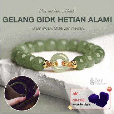 [Promosi Ramadan] Gelang Giok Hetian Alami Gelang Giok Hetian Asli Gesper Perdamaian  Aksesori Keber