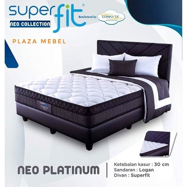 SET Springbed Comforta SuperFit Kasur Neo Platinum (FULLSET)