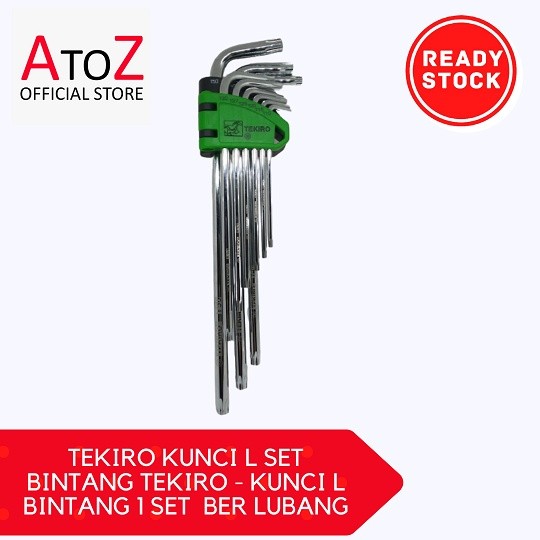 TEKIRO KUNCI L SET BINTANG TEKIRO - KUNCI L BINTANG 1 SET  BER LUBANG