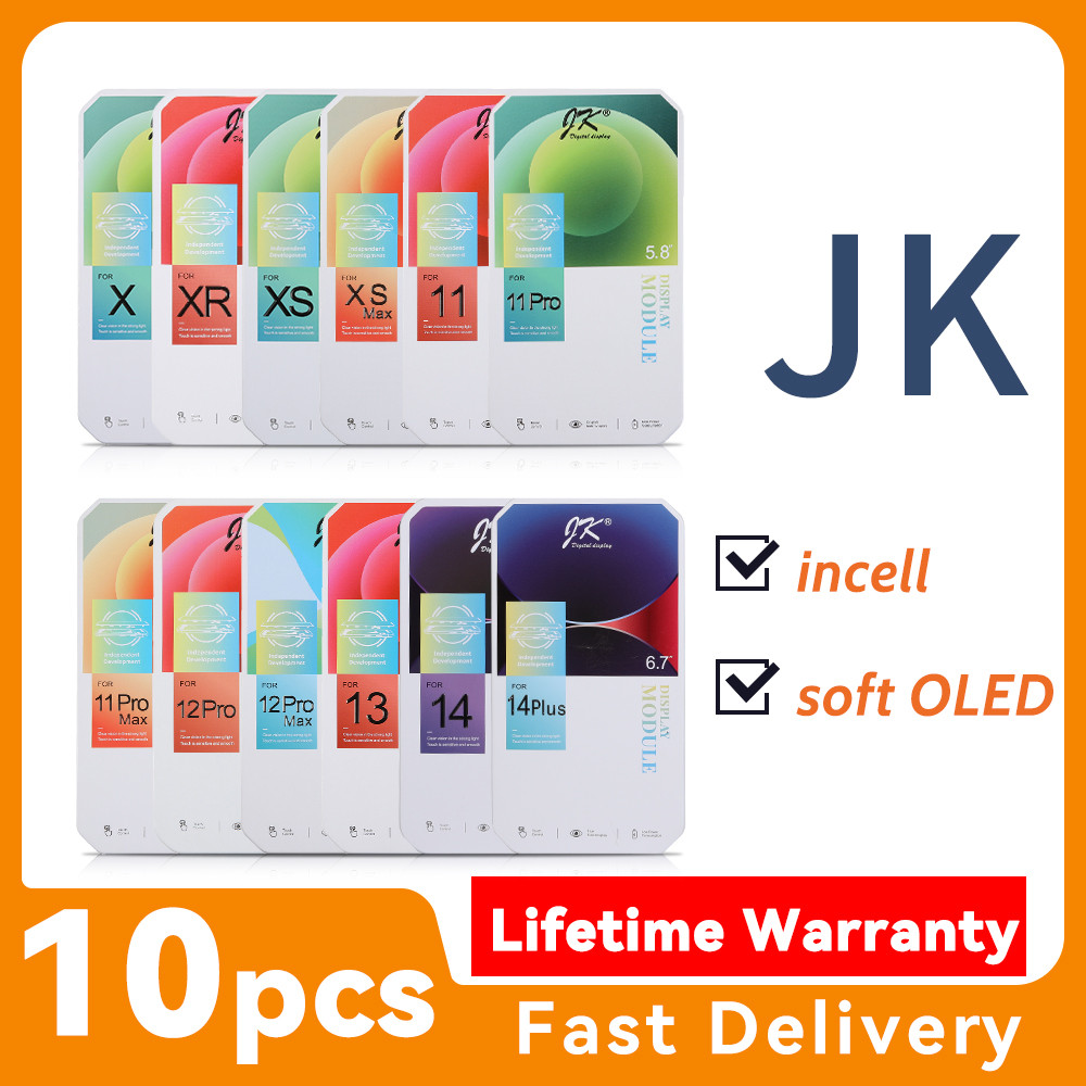 10Pcs JK Incell LCD splay For iPhone 11 X XS XR 12 Touch Screen Assembly Replacement For iPhone 12 P