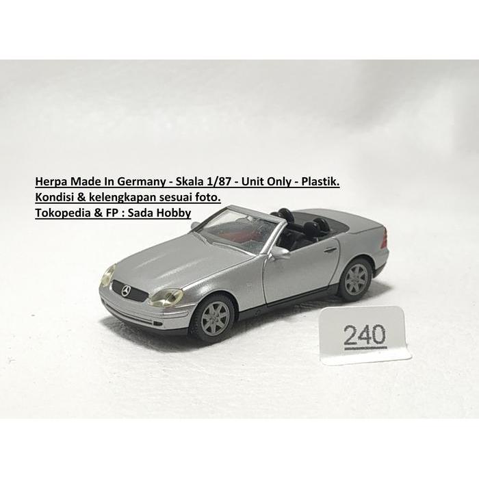 Herpa Skala  1/87 HO  Mercedes Benz SLK Cabriolet Silver