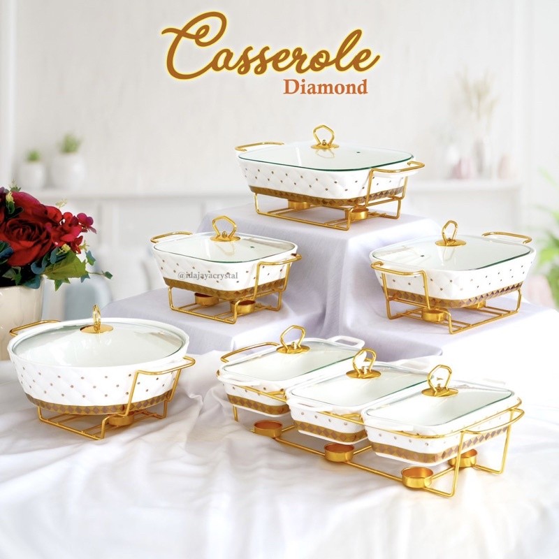 new - Prasmanan Keramik Putih / Set Prasmanan Keramik Gold / Prasmanan Gold / Set Prasmanan Mewah